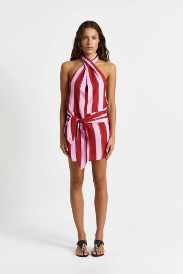 AMAZONA UMA STRIPED SHORT DRESS
