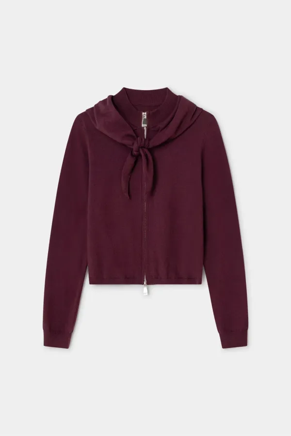 Frida Plum Zipper Knit
