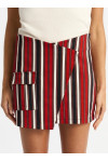 NOA RED STRIPED MINI SKIRT