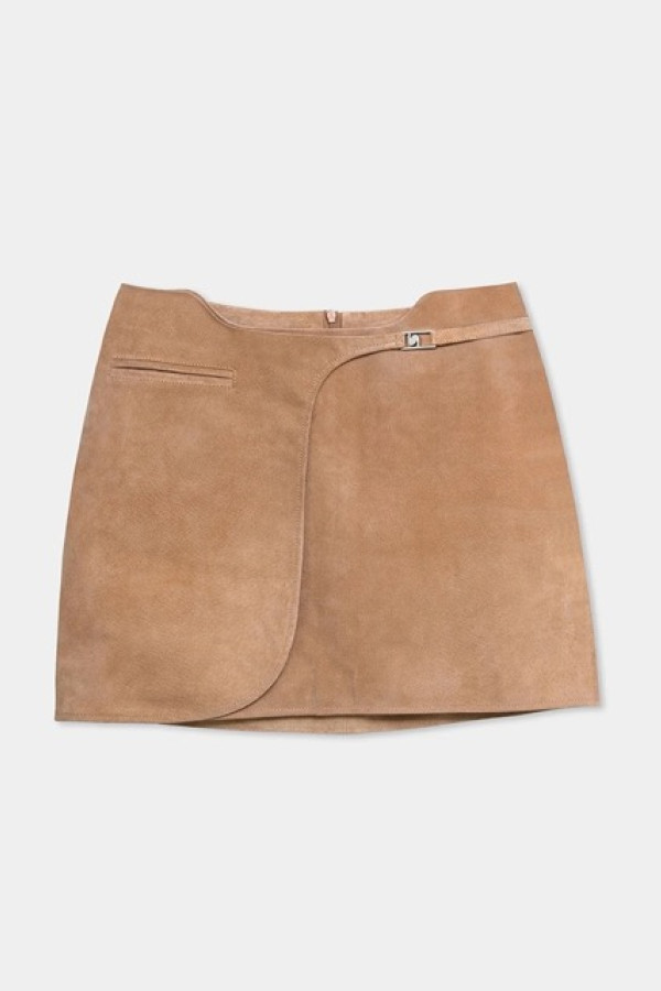 LUANA TAUPE SHORT SKIRT