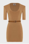EARTH MINI DRESS BROWN