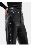 BLONDIE BLACK PANTS WITH METALLIC BUTTONS