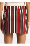 NOA RED STRIPED MINI SKIRT