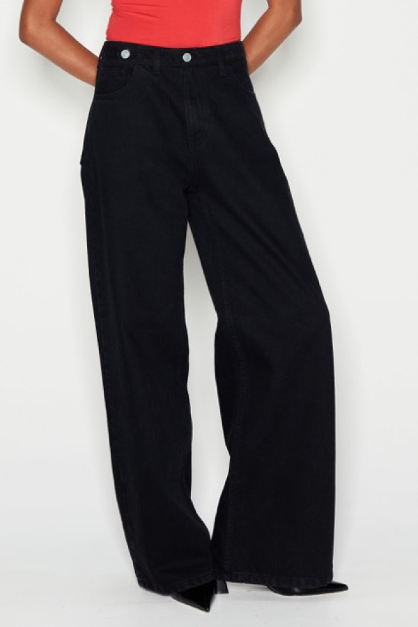 DENIM CREW TROUSERS BLACK