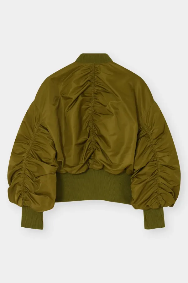Mir Cropped Bomber Jacket – Πράσινο