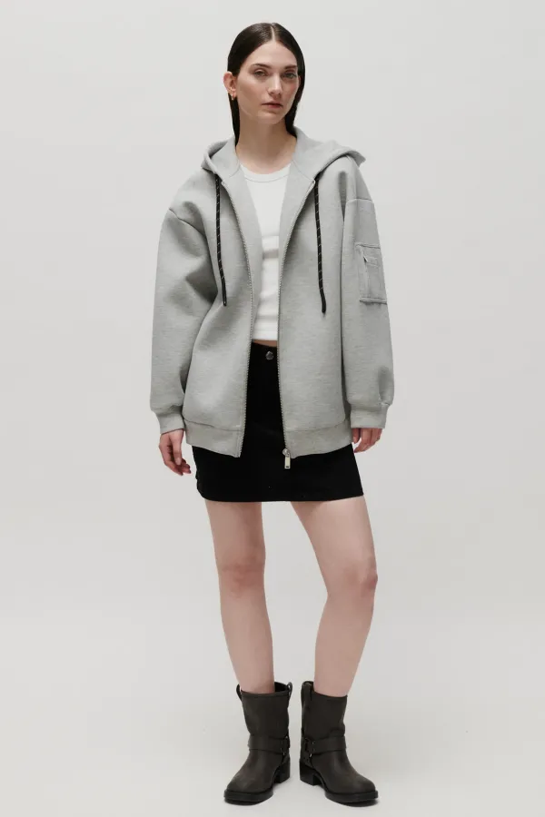2NDRedford Oversized Hoodie – Σκούρο Γκρι Μελανζέ
