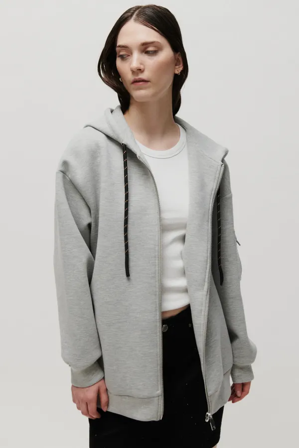 2NDRedford Oversized Hoodie – Σκούρο Γκρι Μελανζέ