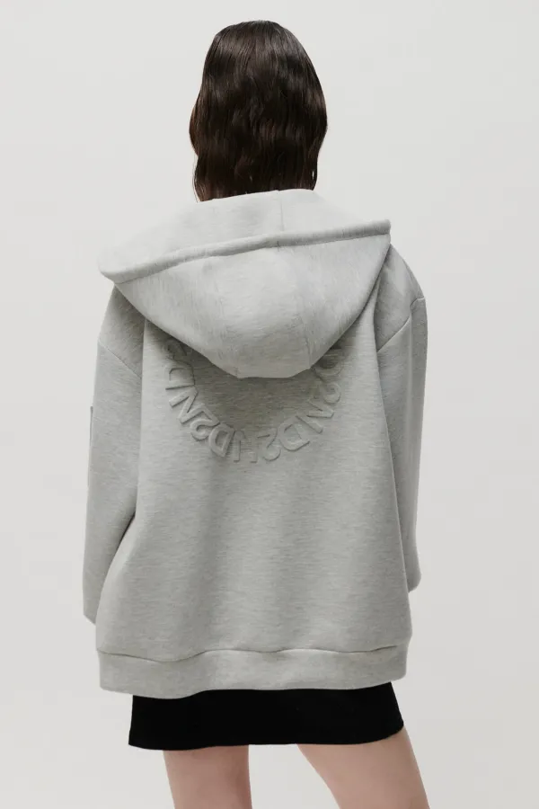 2NDRedford Oversized Hoodie – Σκούρο Γκρι Μελανζέ