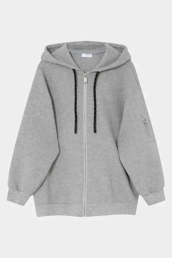 2NDRedford Oversized Hoodie – Σκούρο Γκρι Μελανζέ