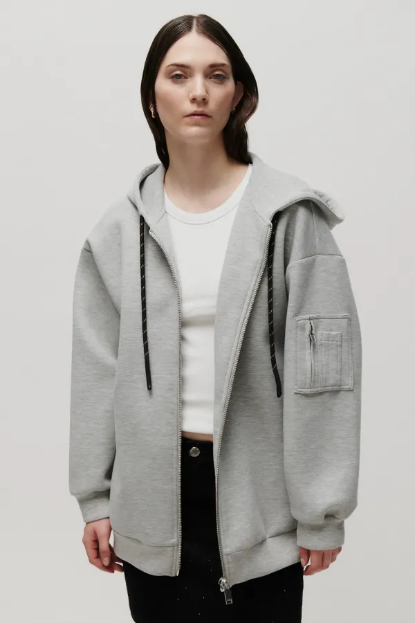 2NDRedford Oversized Hoodie – Σκούρο Γκρι Μελανζέ
