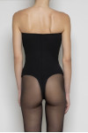 DOLORES BLACK COTTON BUSTIER STYLE BODY WITH VELVET