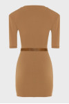 EARTH MINI DRESS BROWN