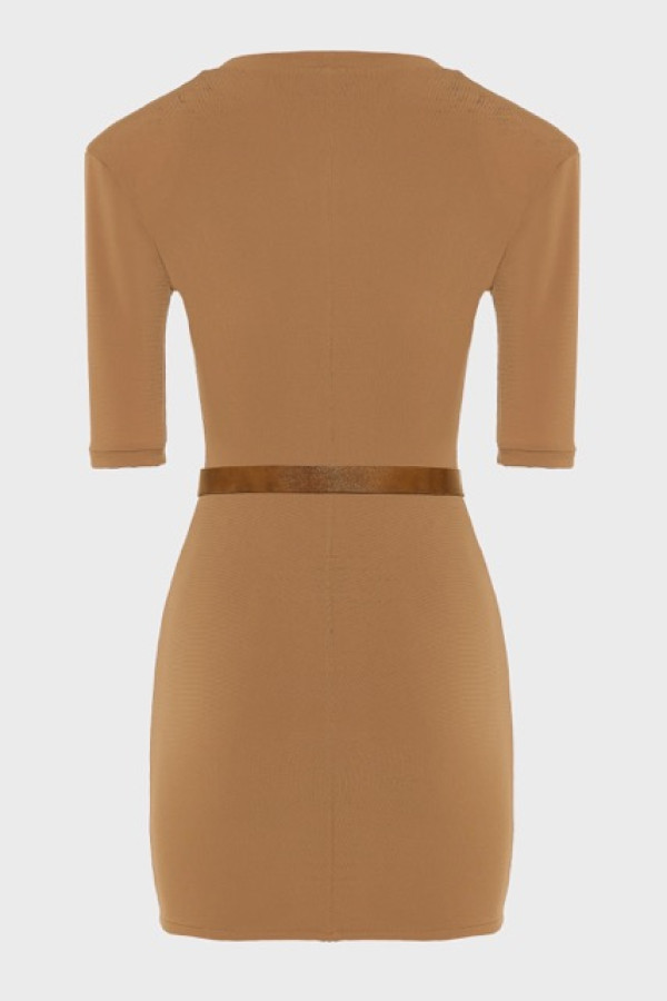 EARTH MINI DRESS BROWN