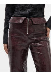 HORUS BURGUNDY TEXTURED PANTS
