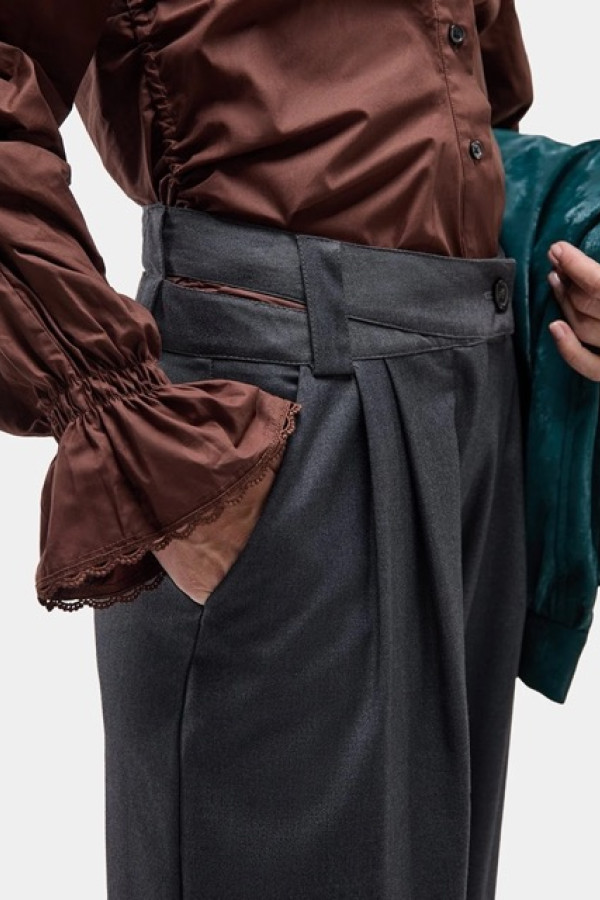 SMITH GREY TAILORED PANTS