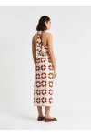 LEANDRA ECRU MIDI DRESS