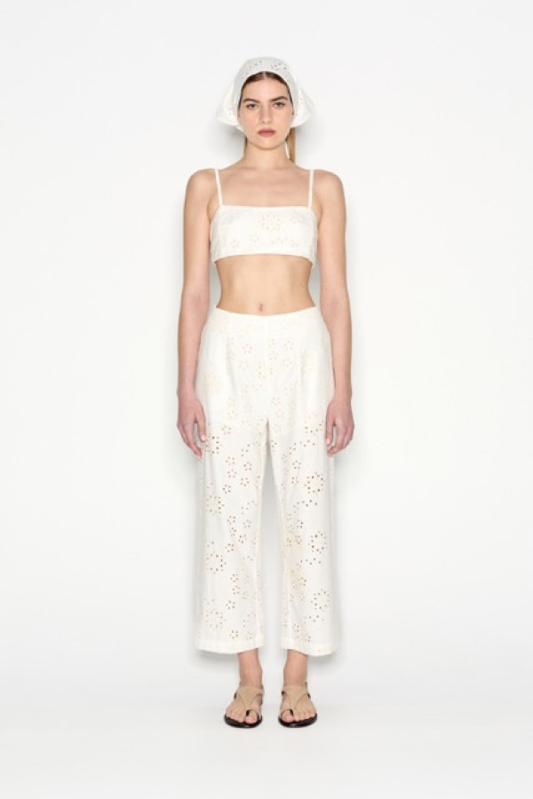GELATO ECRU TROUSERS AND TOP