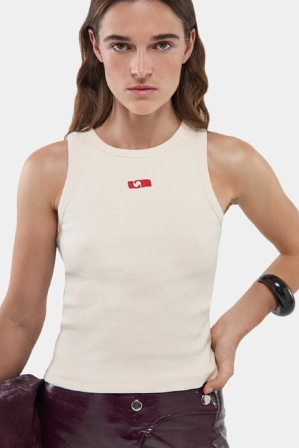 ECRU EMBROIDERED TOP
