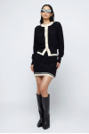 BLCK SHINY KNIT SHORT SKIRT