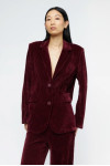  VELVET CORDUROY BLAZER AND TROUSERS BURGUNDY 