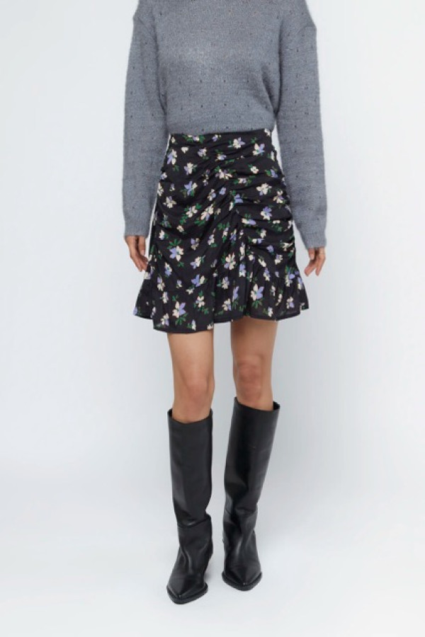 ANEMONA FLORAL PRINT SHORT SKIRT