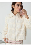 KIARA ECRU BOMBER JACKET