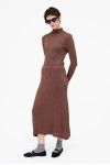MARRON MIDI SKIRT WITH KNIT TOP