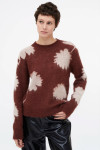 SANTINI PRINTED JACQUARD SWEATER WITH ROUND NECK