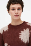 SANTINI PRINTED JACQUARD SWEATER WITH ROUND NECK