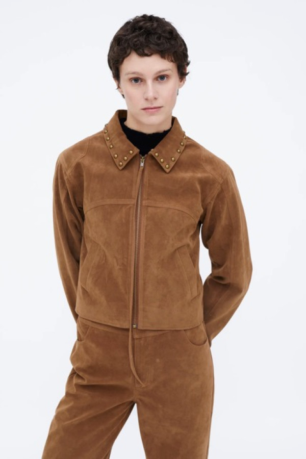 CAMEL SUEDE JACKET