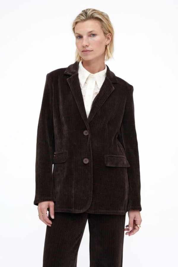 BROWN VELVET CORDUROY BLAZER