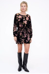 MALVA VELVET SKIRT WITH VELVET PRINT BLOUZE 