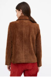 LIHGT BROWN VELVET EGGECT BLAZER 