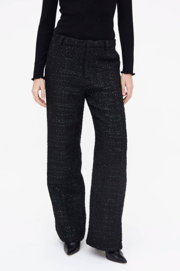BLACK TWEED TROUSERS