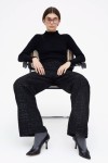 BLACK TWEED TROUSERS