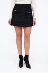 MINI BLACK TWEED SKIRT