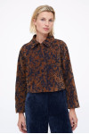 NAVY BLUE AND BROWN JACKET 