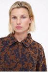 NAVY BLUE AND BROWN JACKET 