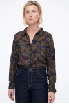 MUSTARD FLOWER PRINT FLUID SHIRT