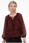 TOP CHIFFON BROWN