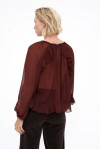 TOP CHIFFON BROWN