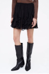 MINI BLACK CHIFFON SKIRT 