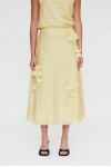 FLOWY YELLOW MIDI SKIRT