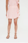 SHORT COTTON SKIRT WITH EMBERGLOW STRIPES