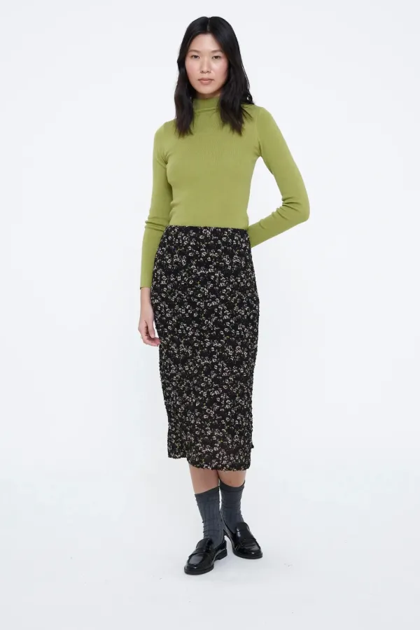 Green Turtleneck Top
