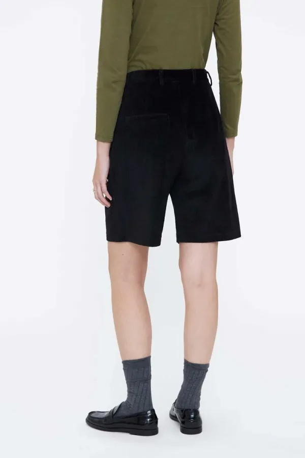 Black Corduroy Shorts