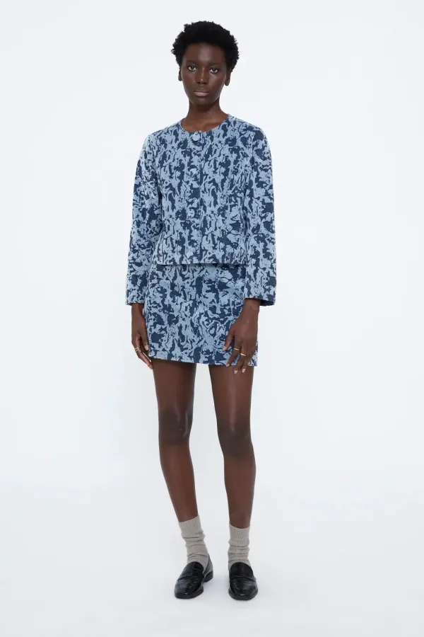 Jacquard Πλεκτό Jacket – Navy