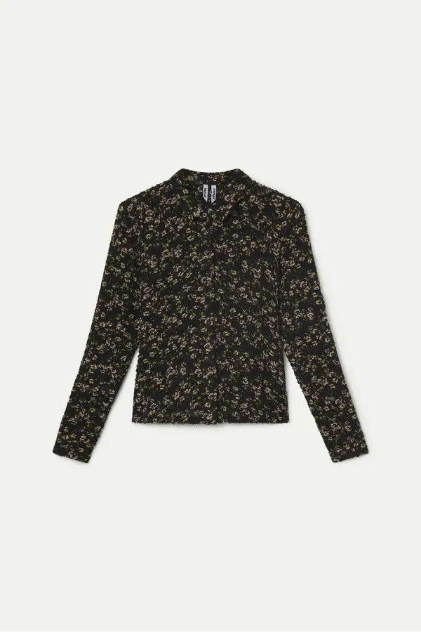 Πουκάμισο με Floral Print σε Πράσινο
