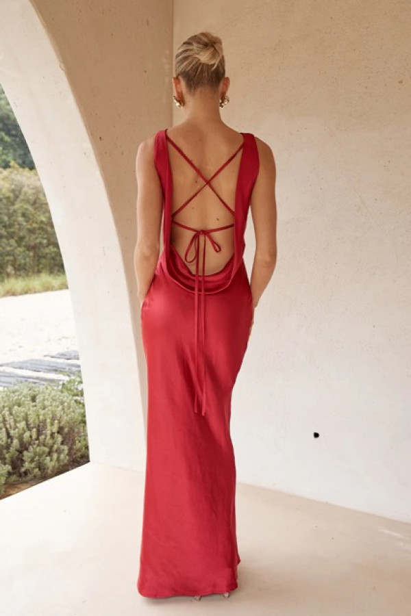 ADAIR MAXI DRESS - CHERRY RED