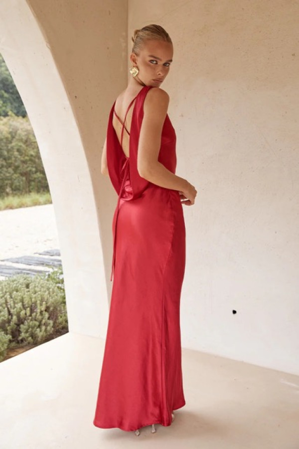 ADAIR MAXI DRESS - CHERRY RED